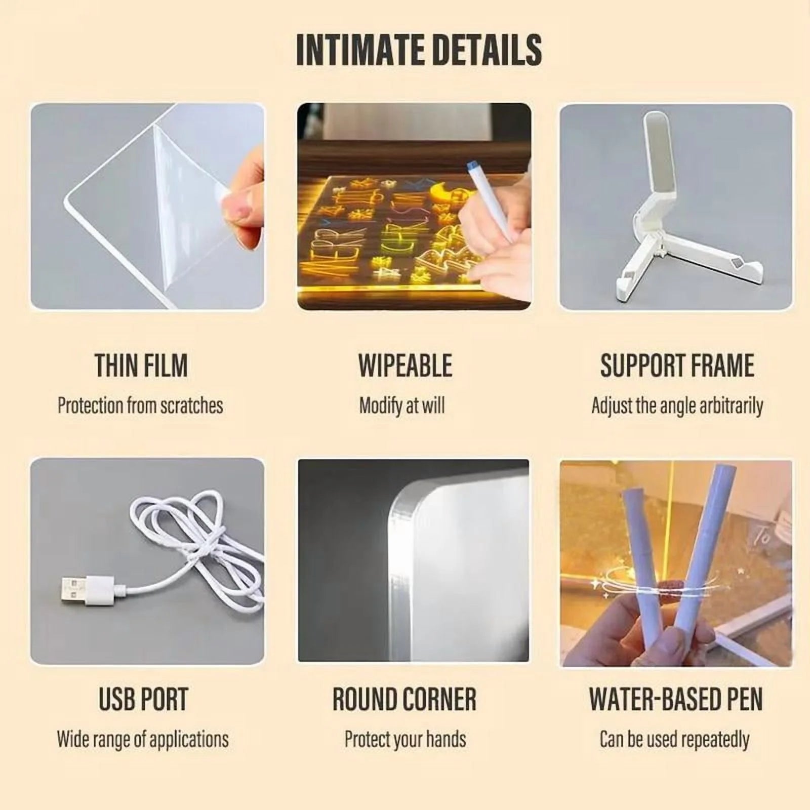 GlowSketch - LED Creative Acrylic Board & Night Light