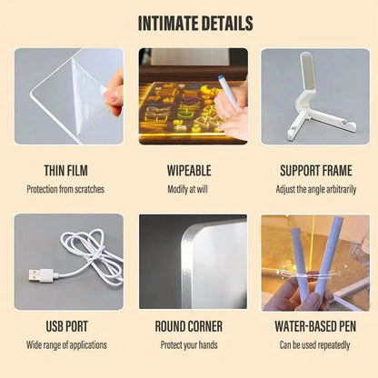 GlowSketch - LED Creative Acrylic Board & Night Light