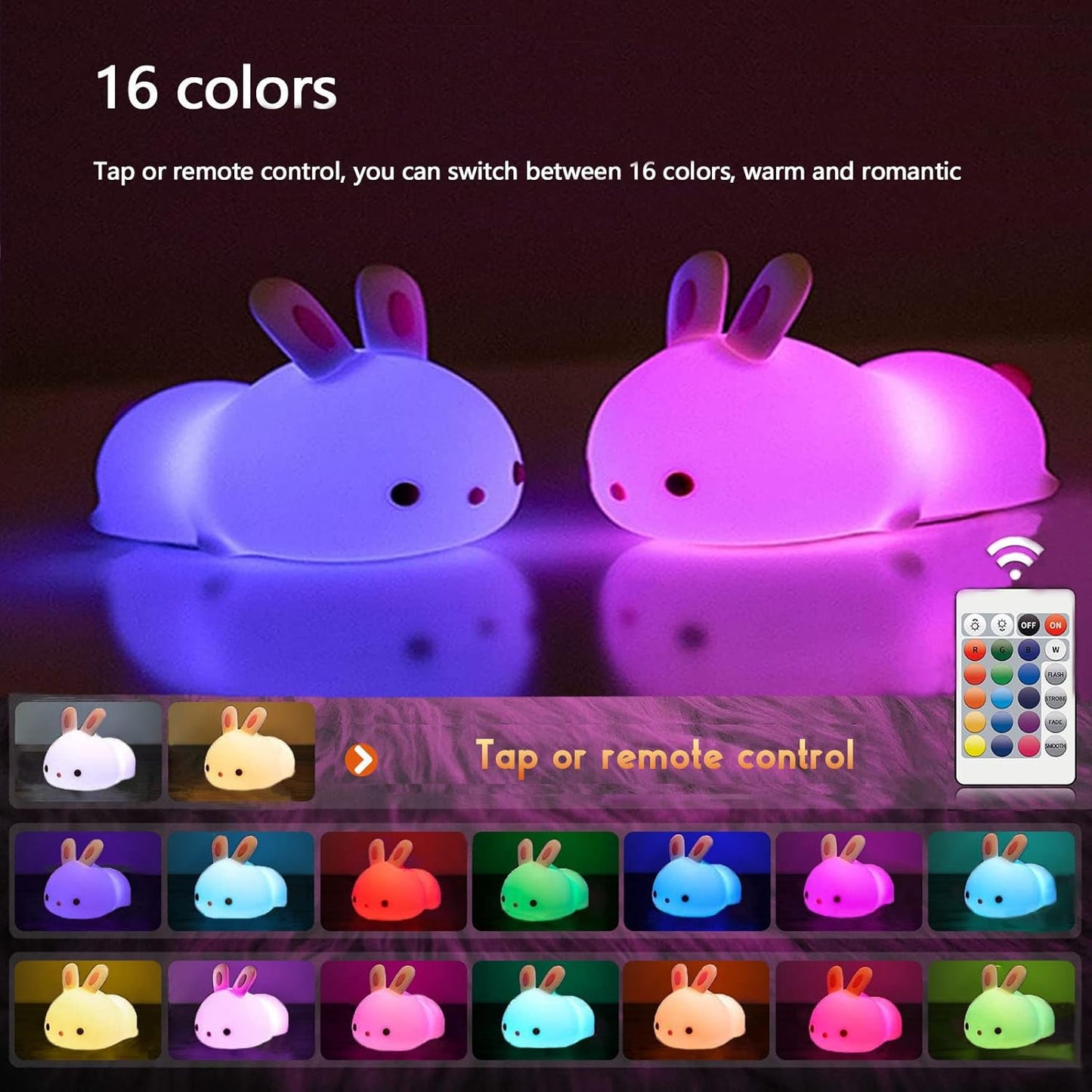 DreamBuddy - Squishy Silicone Night Light (Remote & Rechargeable)