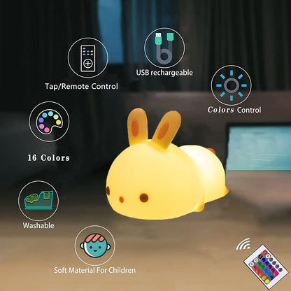 DreamBuddy - Squishy Silicone Night Light (Remote & Rechargeable)
